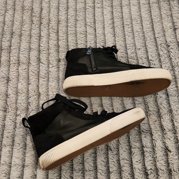 Black leather & suede Vince Kameron high top sneakers, excellent condition! - Picture 9 of 13